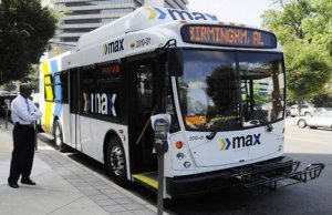Not so fast, MAX. The city voted to slash the service hours and funding for metro transit to "get their attention." This picture by Joe Songer is from a 2010 Birmingham News story 